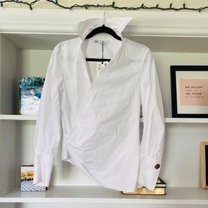 Zara White Blouse NWT